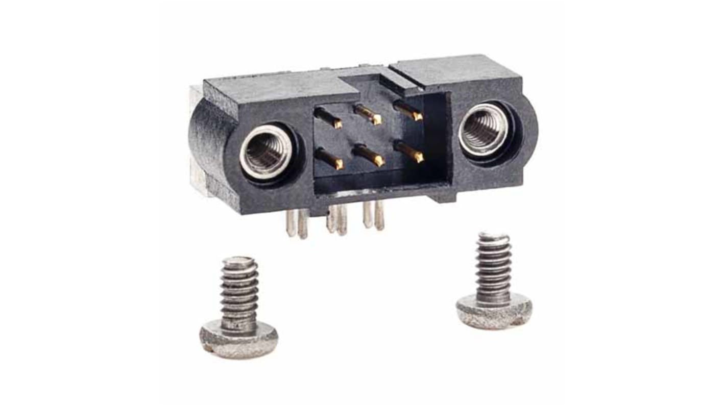 HARWIN M80 Series Horizontal PCB Mount PCB Socket, 6-Contact, 2-Row, 2mm Pitch, Crimp Termination