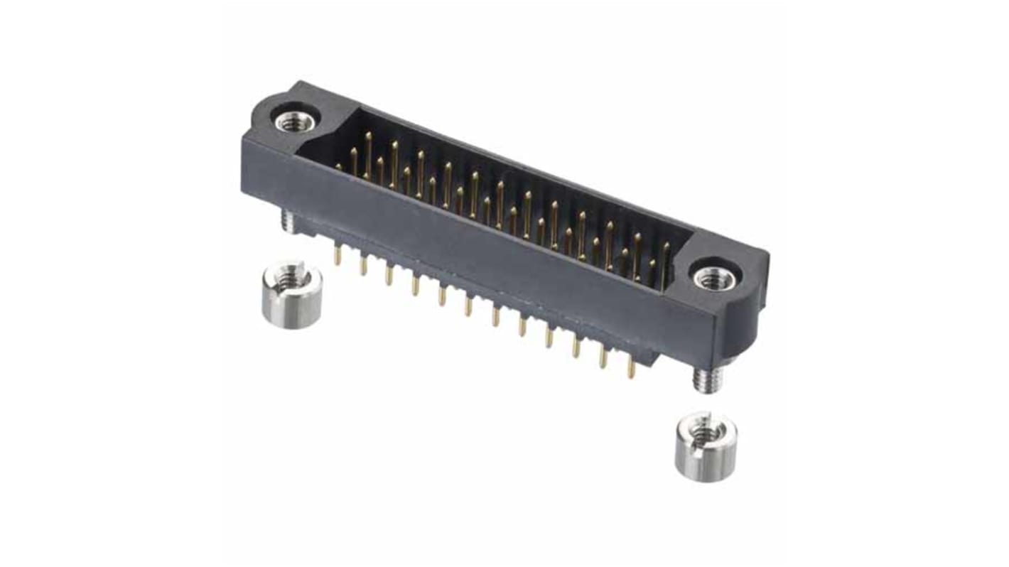 Conector hembra para PCB HARWIN serie M83, de 27 vías en 3 filas, paso 2mm, Montaje en PCB, para crimpar