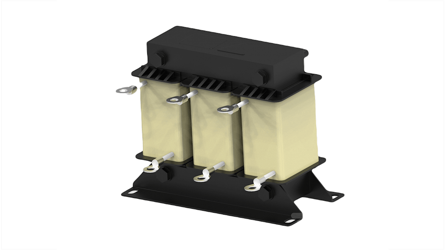 TE Connectivity 三相电源滤波器, 35.28A, 480 V 交流, 50 / 60Hz, 底盘安装, 引线接端, CORCOM RPQ系列