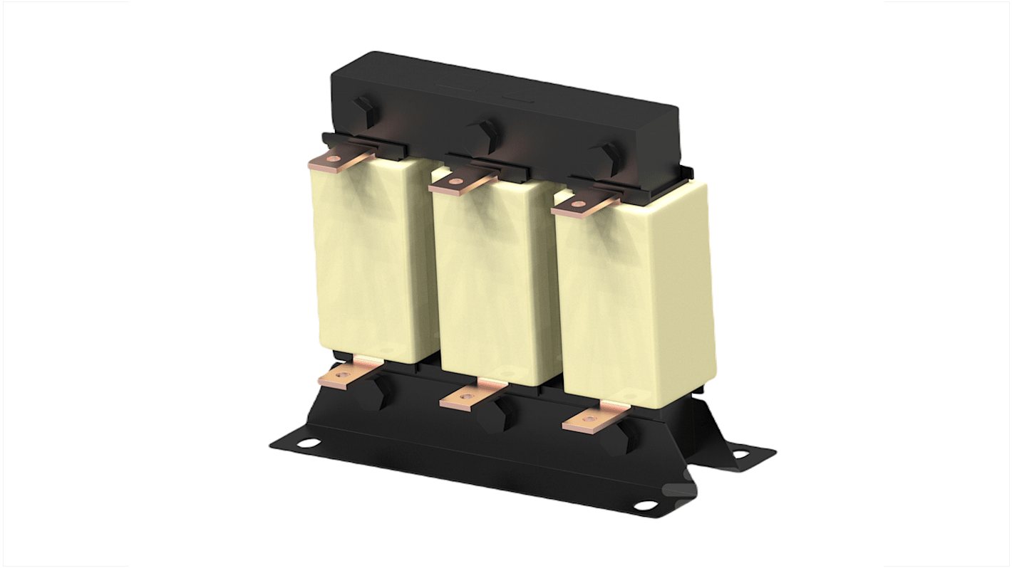 TE Connectivity 三相电源滤波器, 200A, 480 V 交流, 50 / 60Hz, 底盘安装, 母线条接端, CORCOM RPQ系列