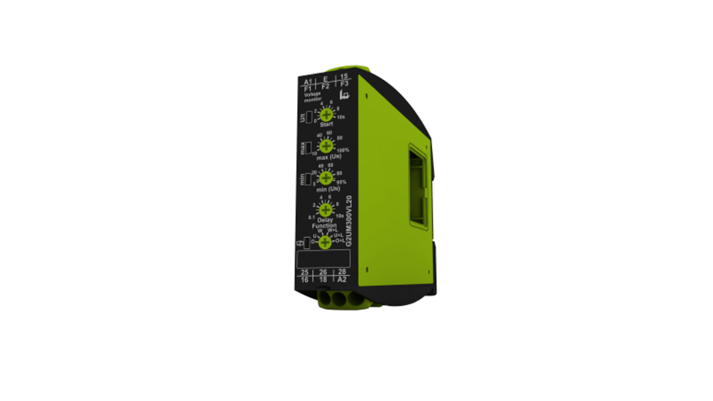 Tele Multifunction Monitoring Relay, Single Phase, DPDT, DIN Rail