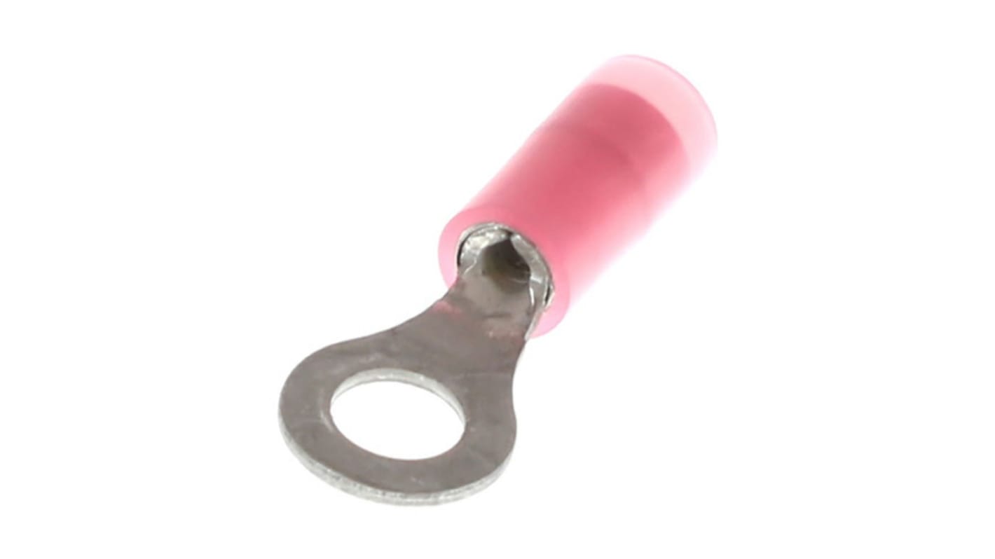 Molex, 19073 Insulated Ring Terminal, 8 (M4) Stud Size, Red