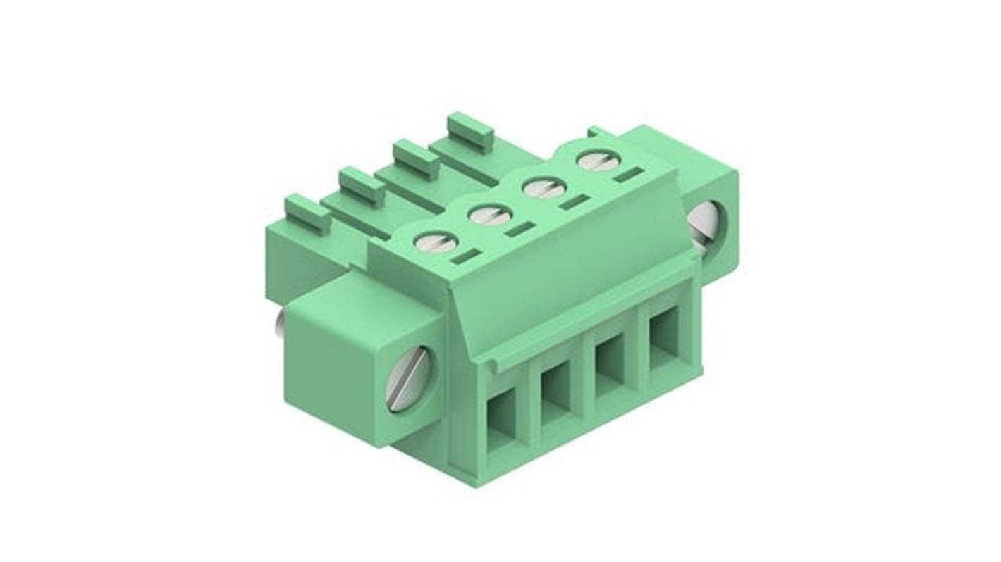 Molex, 3.81mm Pitch, 39514, 4 Way, Horizontal, Pluggable Terminal Block, Plug, 395145004