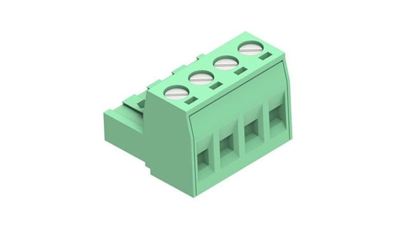 Molex 4p插拔式接线端子 水平插头, 5.08mm间距, 39530系列