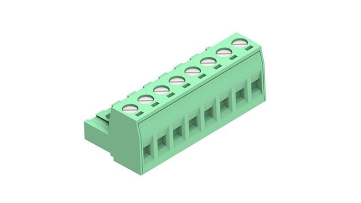 Molex, 5.08mm Pitch, 39530, 8 Way, Horizontal, Pluggable Terminal Block, Plug, 395305008