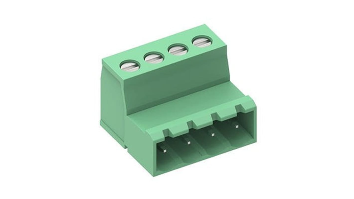 Molex 5.08mm Pitch 4 Way Pluggable Terminal Block, Plug