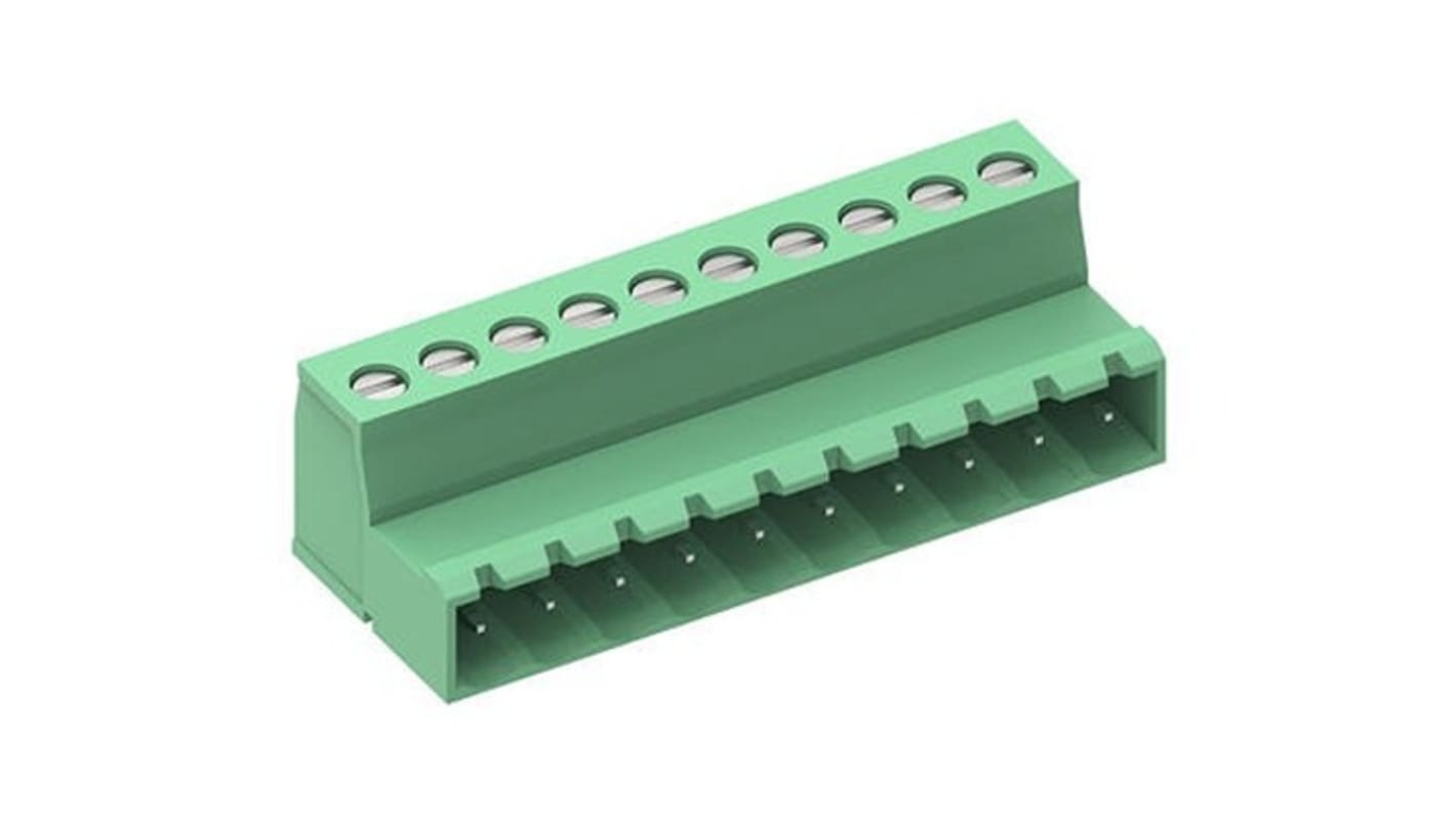 Molex 10p插拔式接线端子 插头, 5.08mm间距, 39715系列