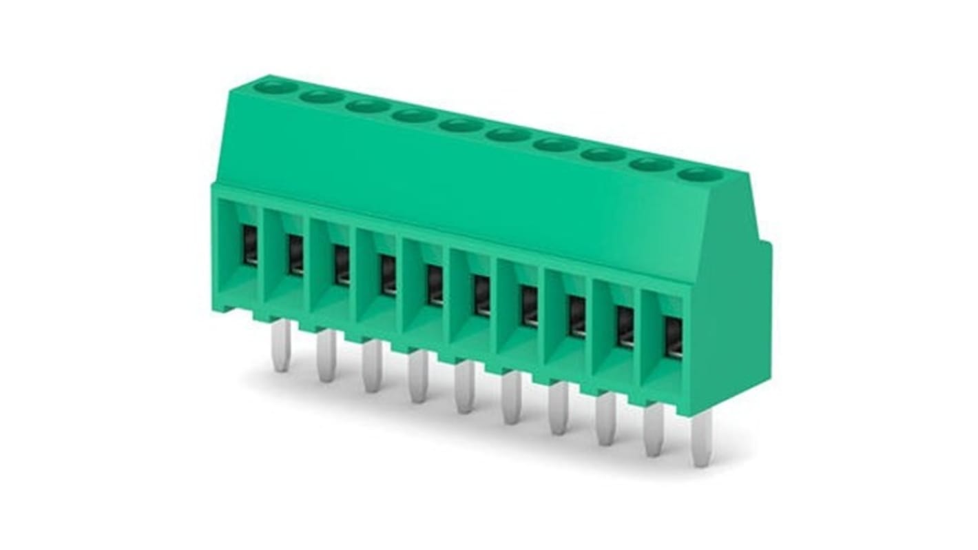 Morsettiera per circuito stampato Molex Maschio a 10 vie, 1 fila, passo 2.54mm, Montaggio verticale