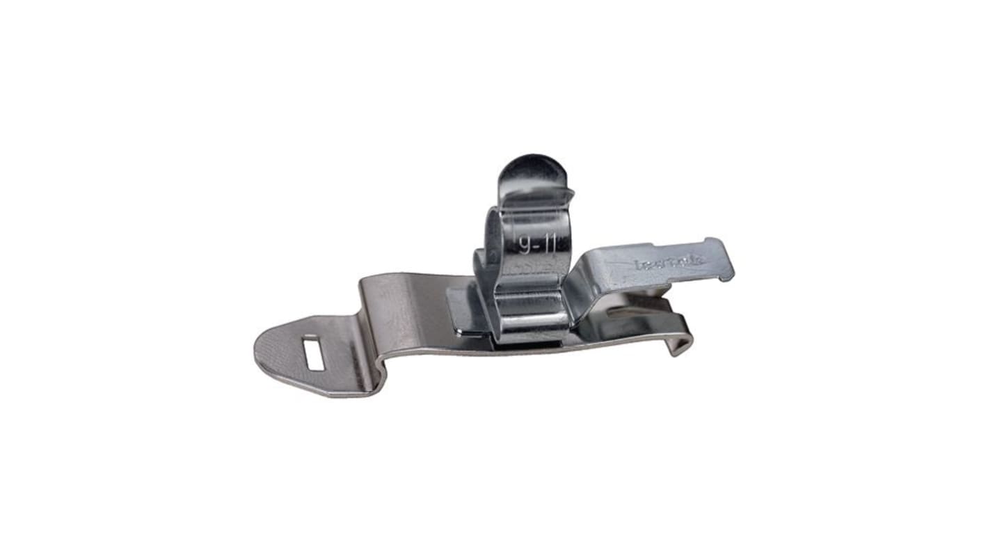 Clip di schermatura del cavo ICOM in Acciaio zincato, col. Metallico, A scatto