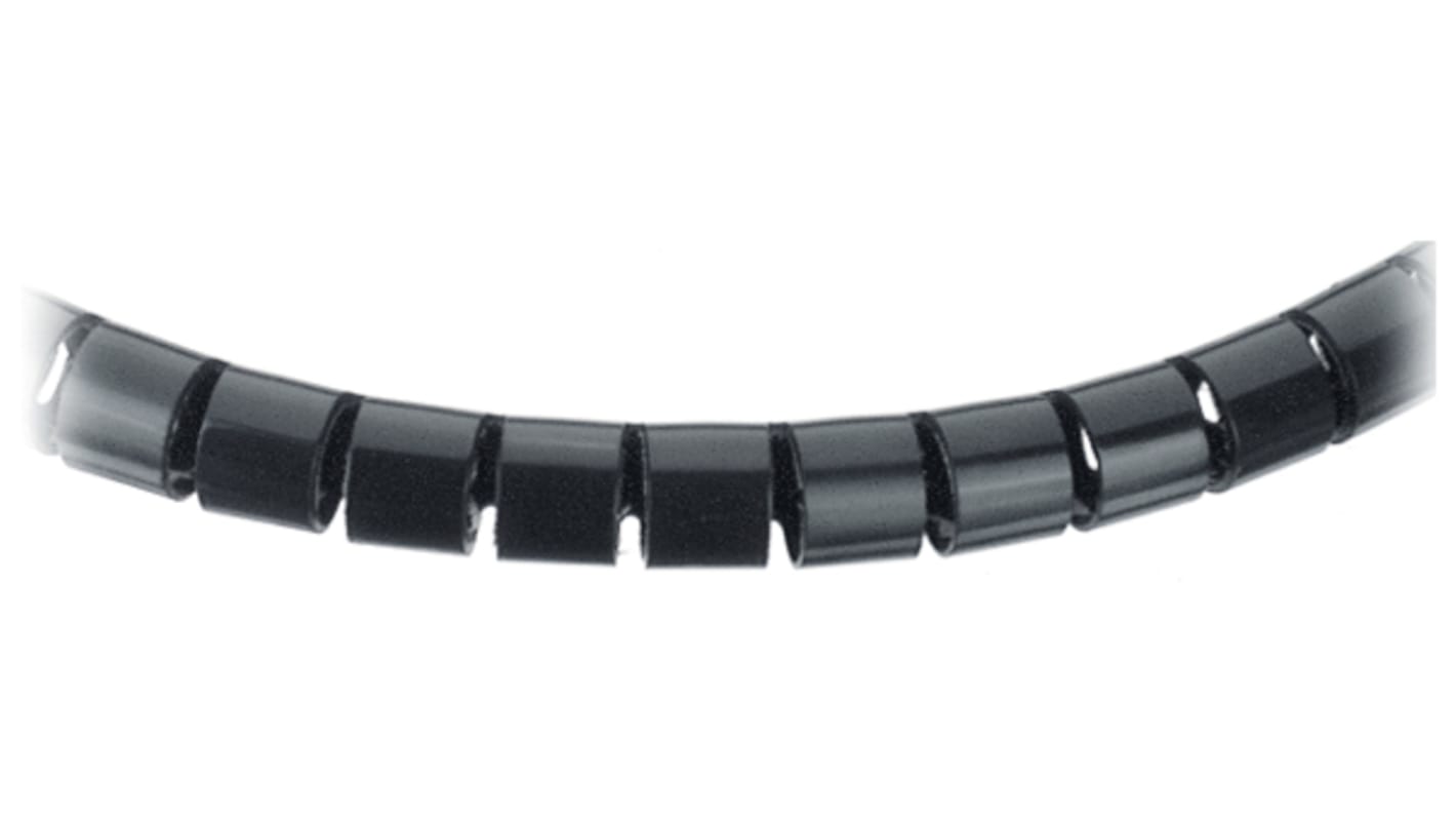 Essentra Polypropylene Black Cable Sleeve, 25mm Diameter, 1m Length, SHR-25 Series