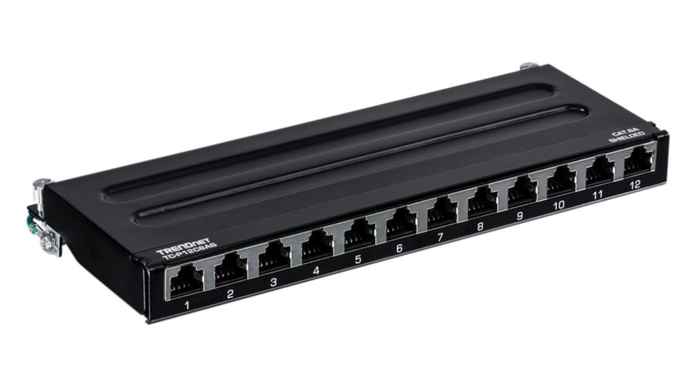 Trendnet 12 Port RJ45 Fiberoptisk patchpanel, lysleder patchpanel