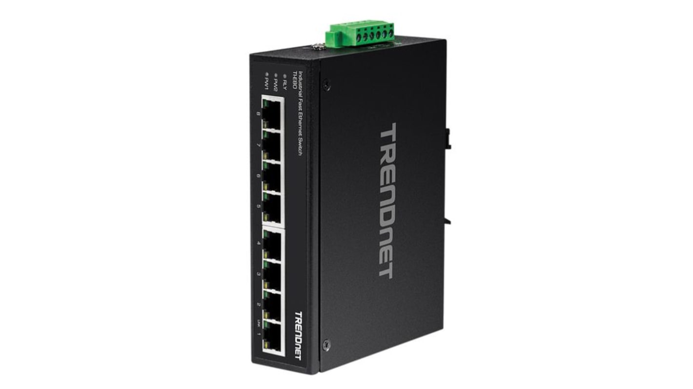 Trendnet Unmanaged Ethernet-switch, med 8 Porte