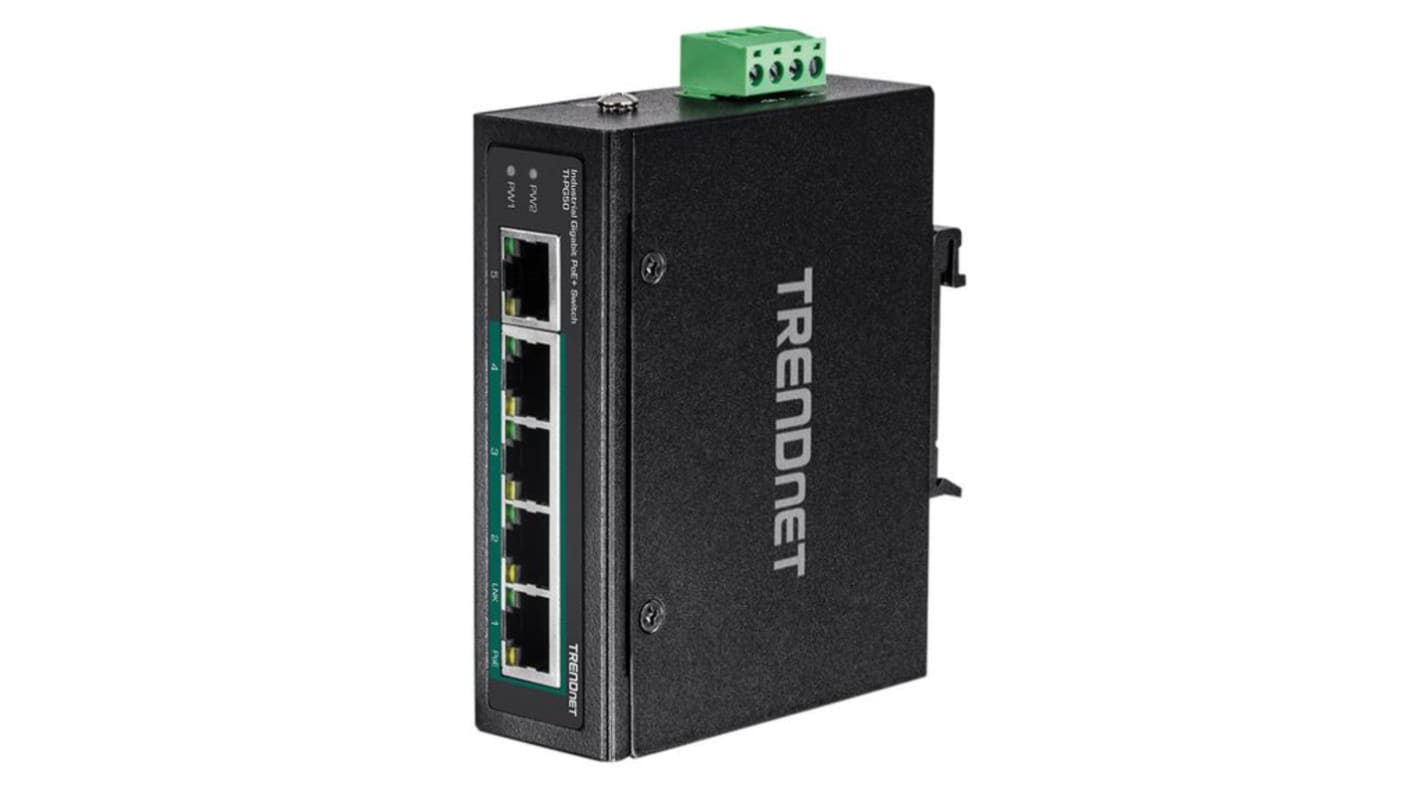 Switch Ethernet Trendnet con PoE, 5 puertos
