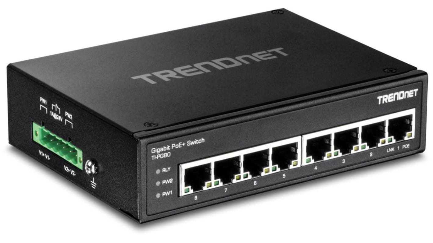 Switch Ethernet Trendnet con PoE, 8 puertos