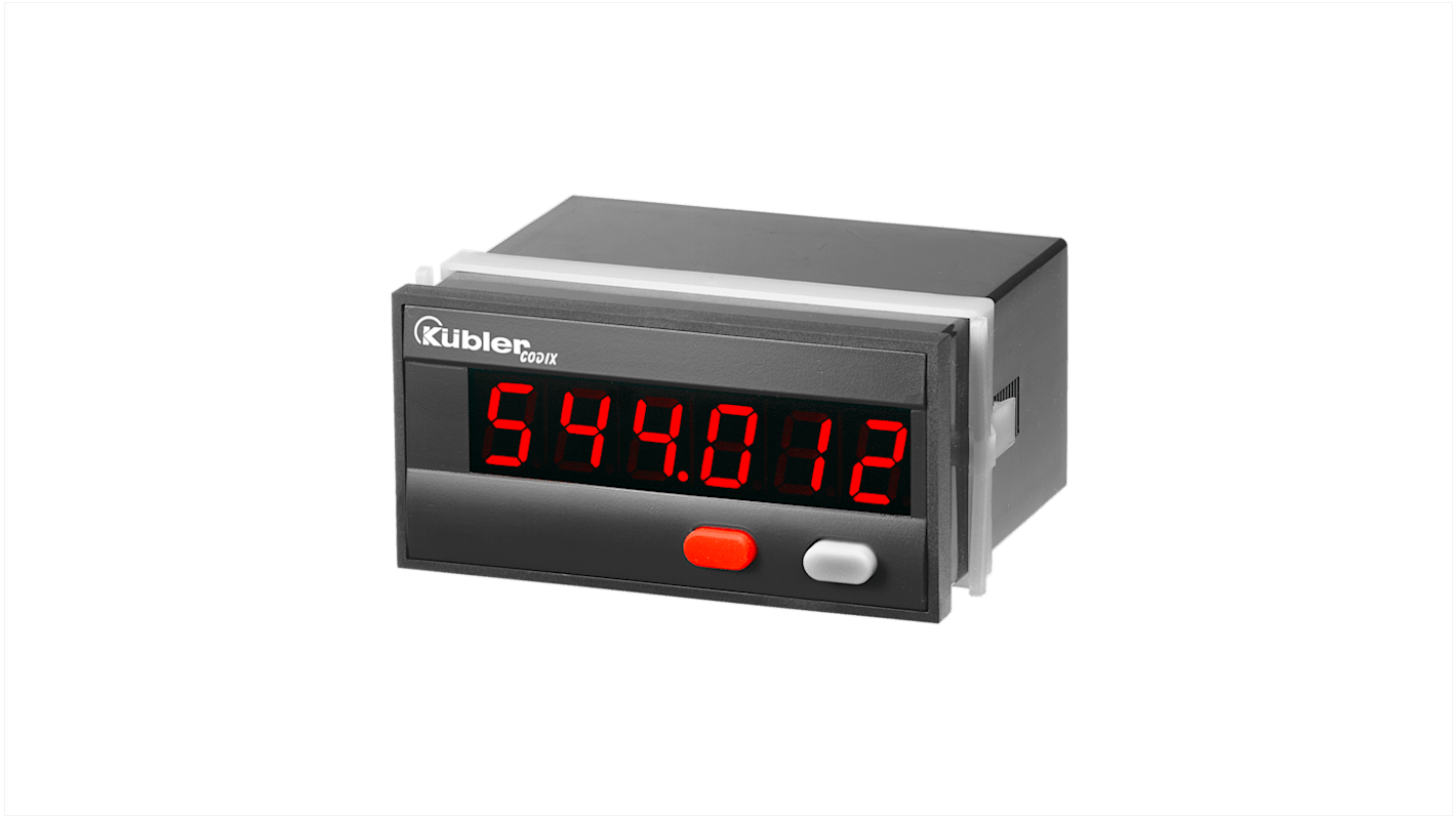 Kübler 6544 Einbaumessgerät für Frequenz, Impuls, Zeit H 45mm B 92mm 6-Stellen T. 93.1mm