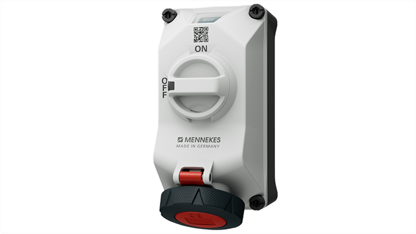 MENNEKES DUOi Steckdose Buchse 4P, 400 V / 16A, Wandmontage IP69