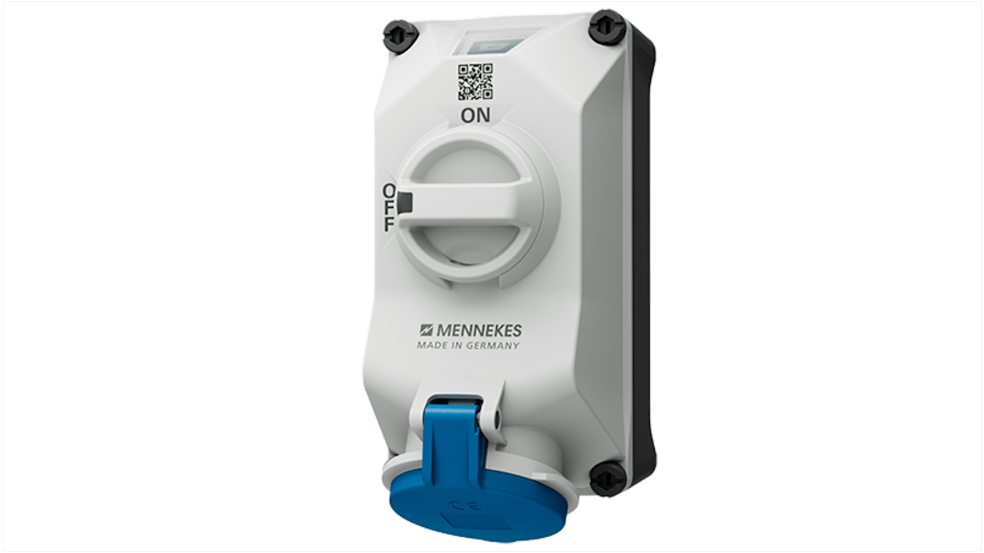 MENNEKES, ソケット, 32A, 230 V, 3P, ウォールマウント, ソケット, IP44