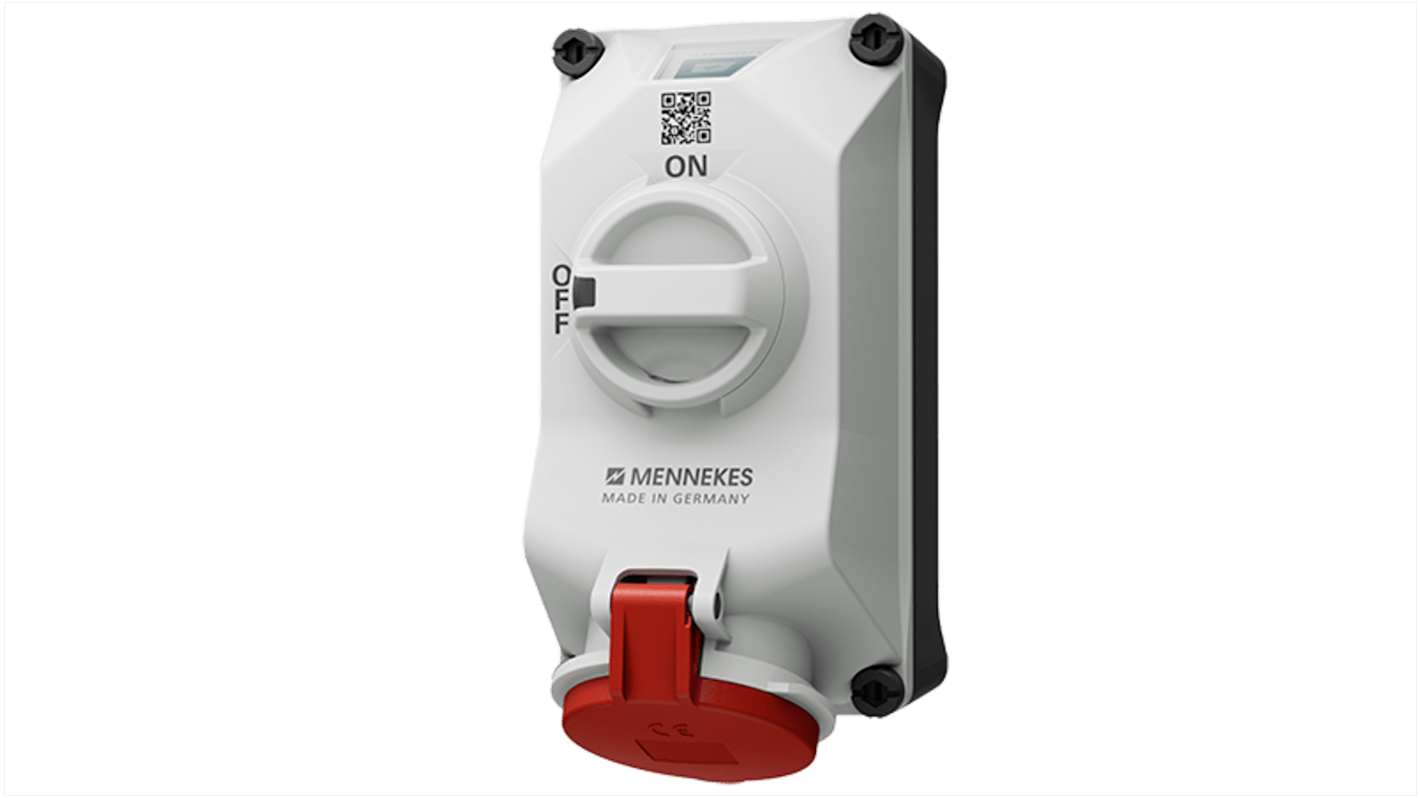 MENNEKES, DUOi IP44 Wall Mount 4P Socket Socket, Rated At 32A, 400 V