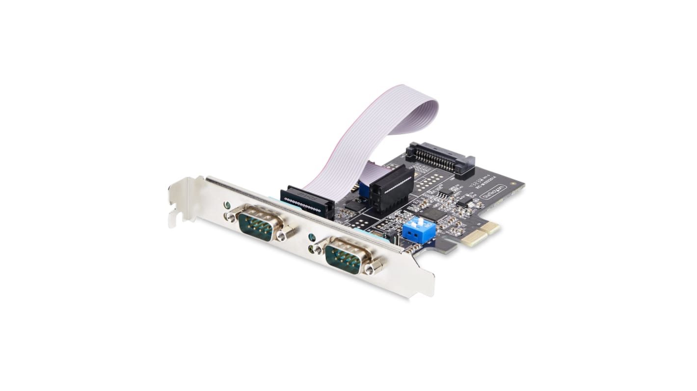 Tarjeta serie StarTech.com PCIe Serie, 2 puertos RS232, RS422, RS485