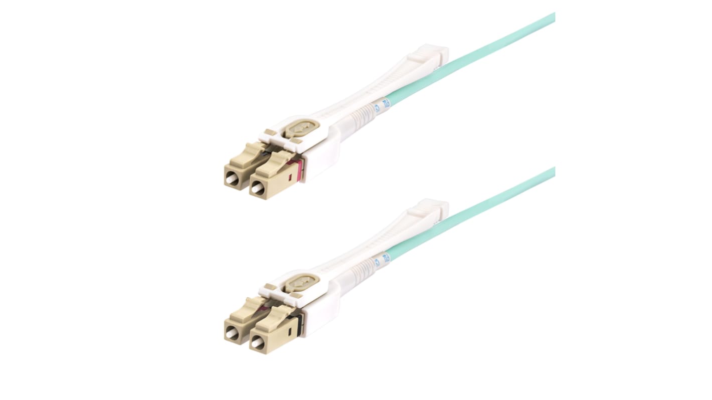 StarTech.com LC to LC Duplex Multi Mode OM4 Fibre Optic Cable, Light Blue, 4m