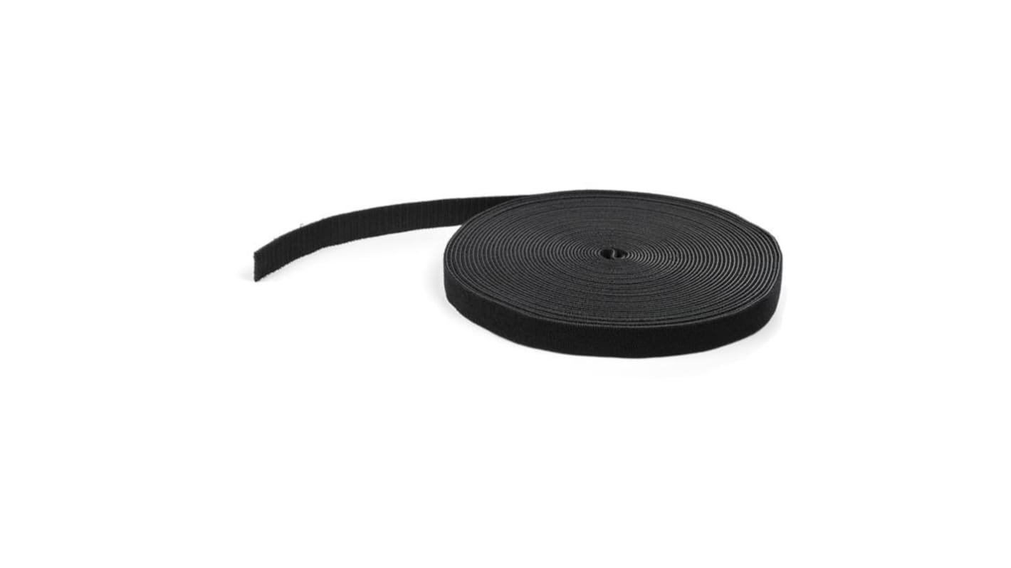 StarTech.com Cable Ties, Hook and Loop, 50ft x 0.7 in, Black Nylon