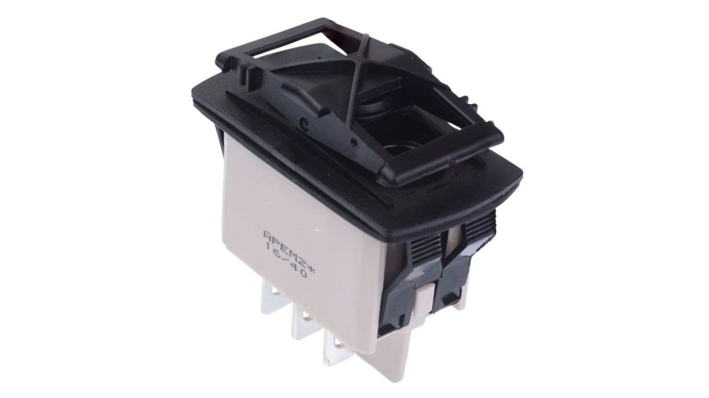 APEM Illuminated SPST, On-Off Rocker Switch Panel Mount