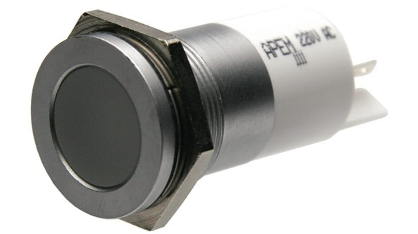 Indicatore da pannello APEM  a LED, 24V cc, IP67, foro da 22mm