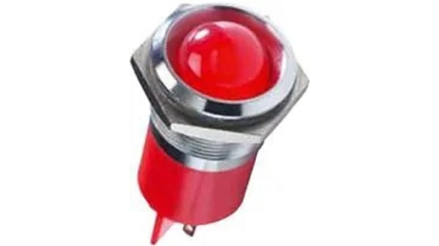 APEM 红色LED面板指示灯, 24V 直流, Φ22mm安装孔, Faston，焊接接线片端接, IP67, Q22系列