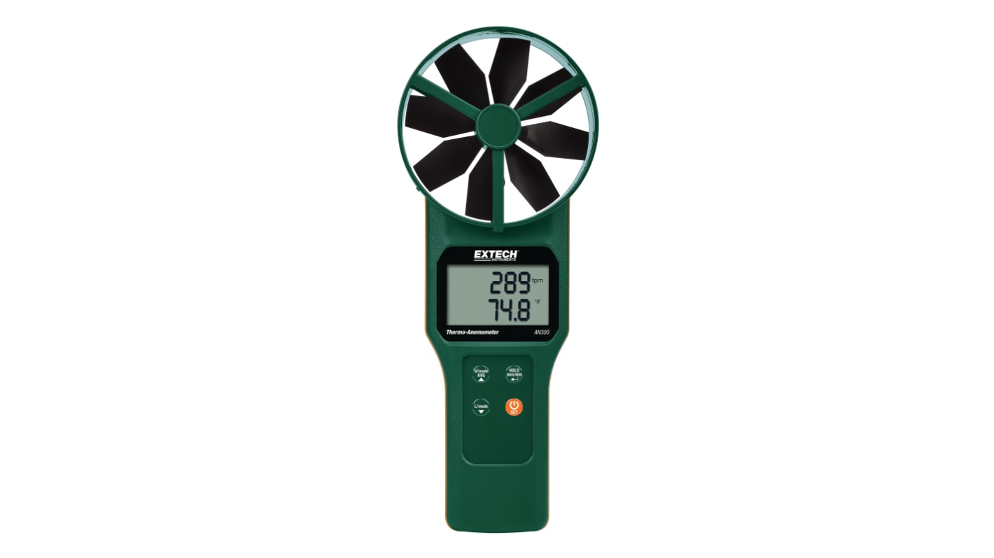 Extech AN300 Anemometer, 0.2 → 30m/s Max, Measures Air Flow, Air Velocity