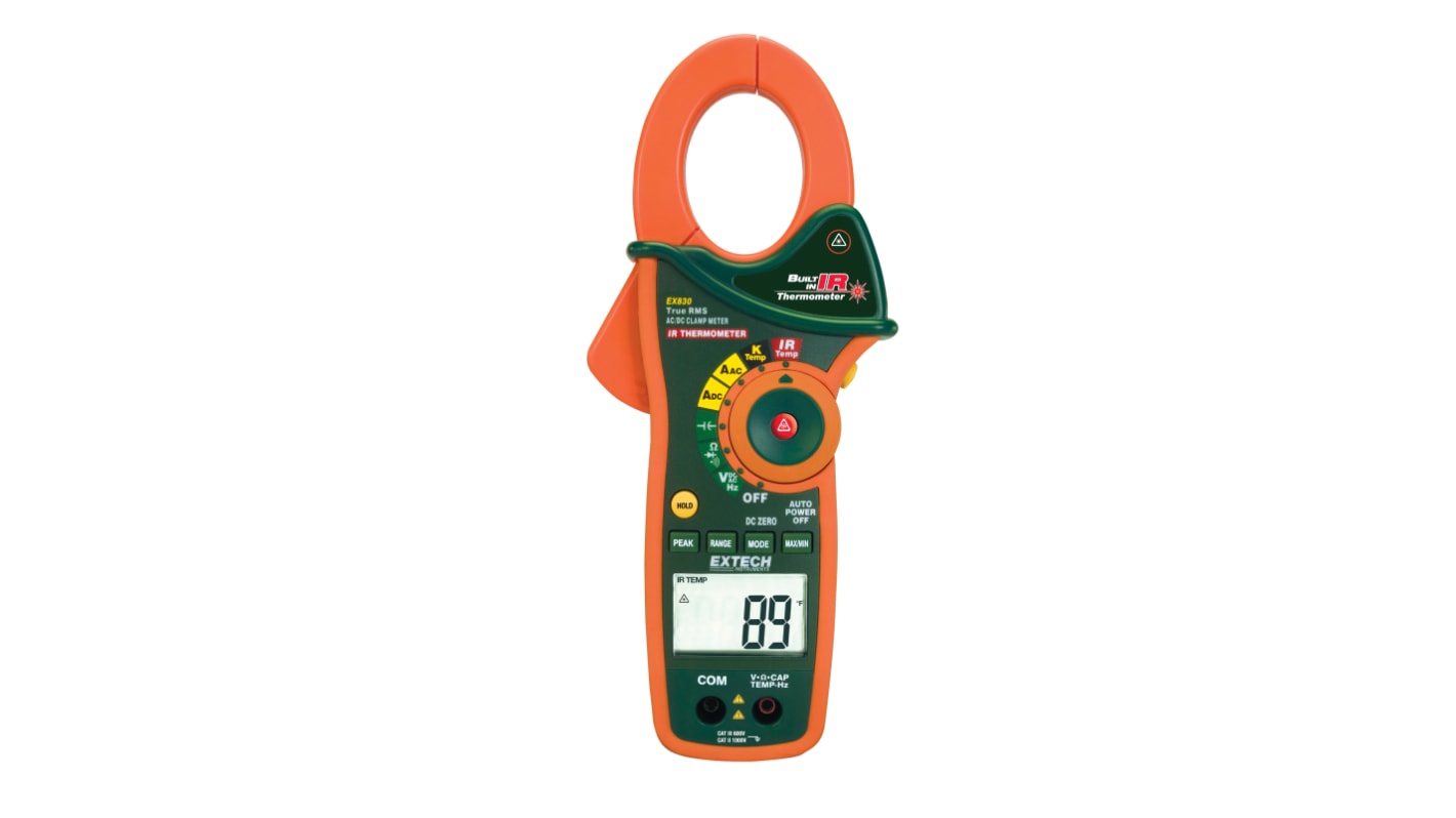 Extech EX830 Clamp Meter Wireless, 1kA dc, Max Current 1kA ac CAT III 600V