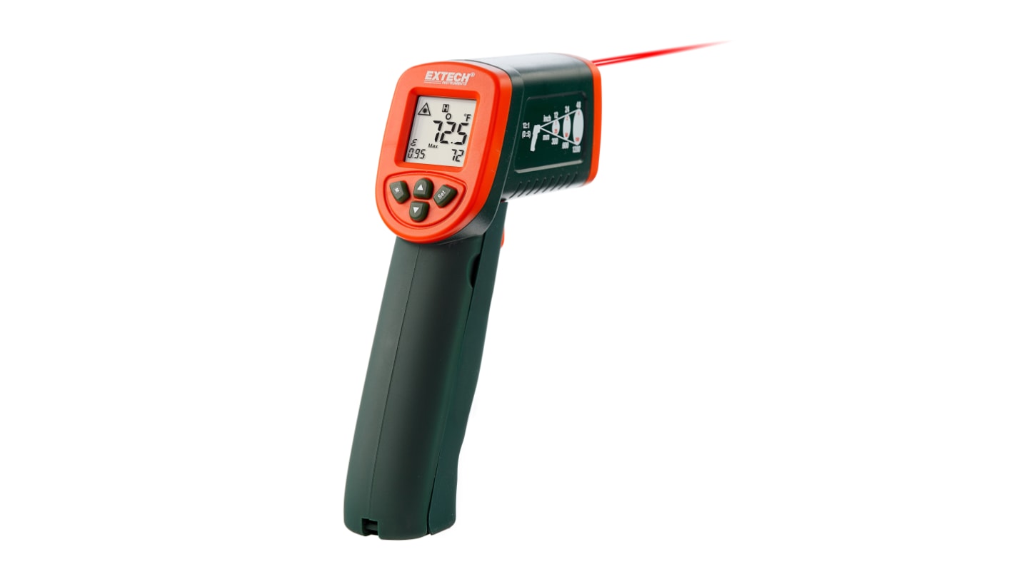 Extech IR267 IR Thermometer, -20°C Min, ±4/2 °C/°F Accuracy