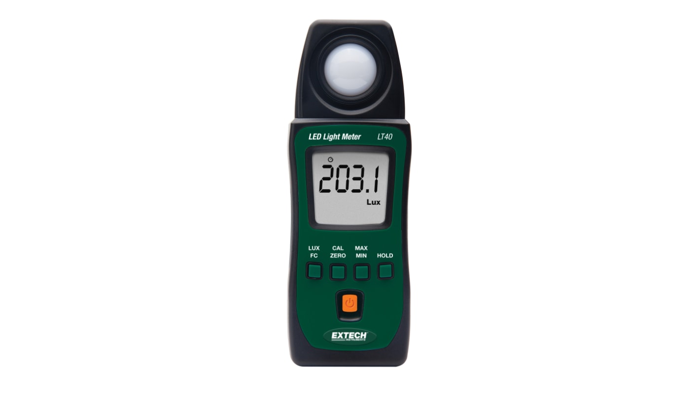 Extech LT40 Light Meter, 999.9lx to 400000lx, ±3 %