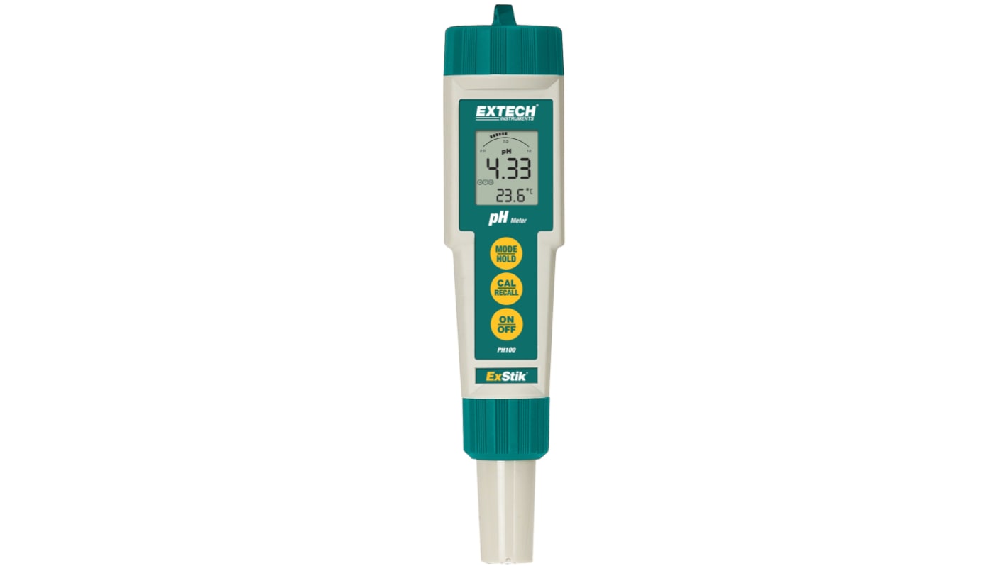 Extech pH计, PH100系列, 最高14pH, 最佳精确度±0.01pH, 最低0pH