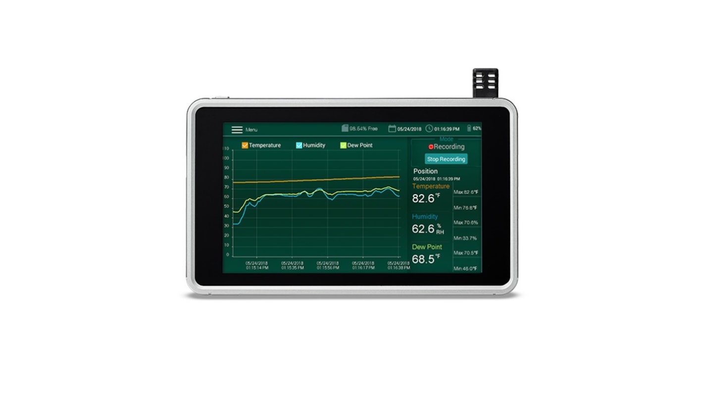 Registratore grafico Extech, parametri Umidità, temperatura