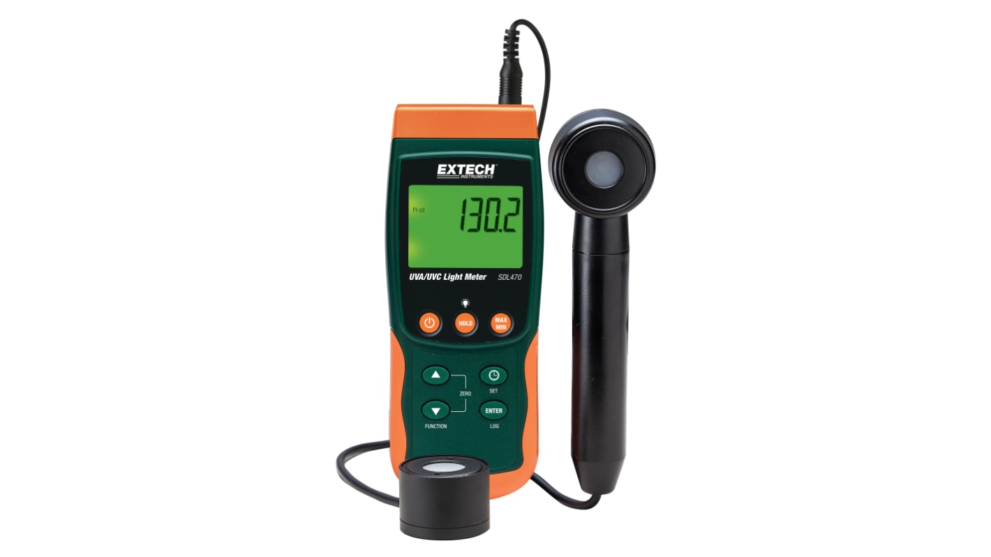 Extech SDL470 Light Meter, 20W/m² to 200W/m², ±4 %FS