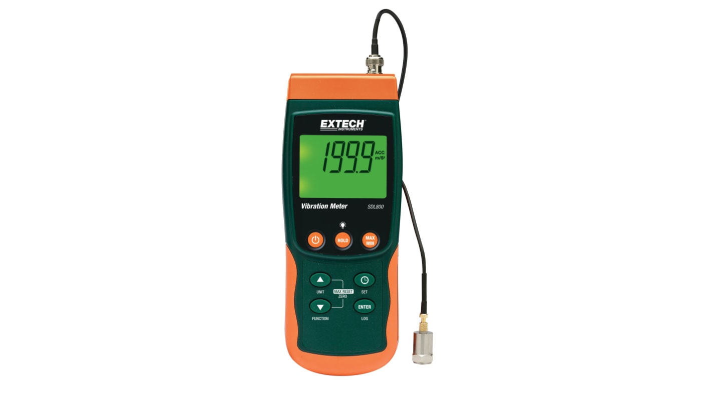 Extech SDL800 Vibration Meter - Acceleration, Displacement, Velocity