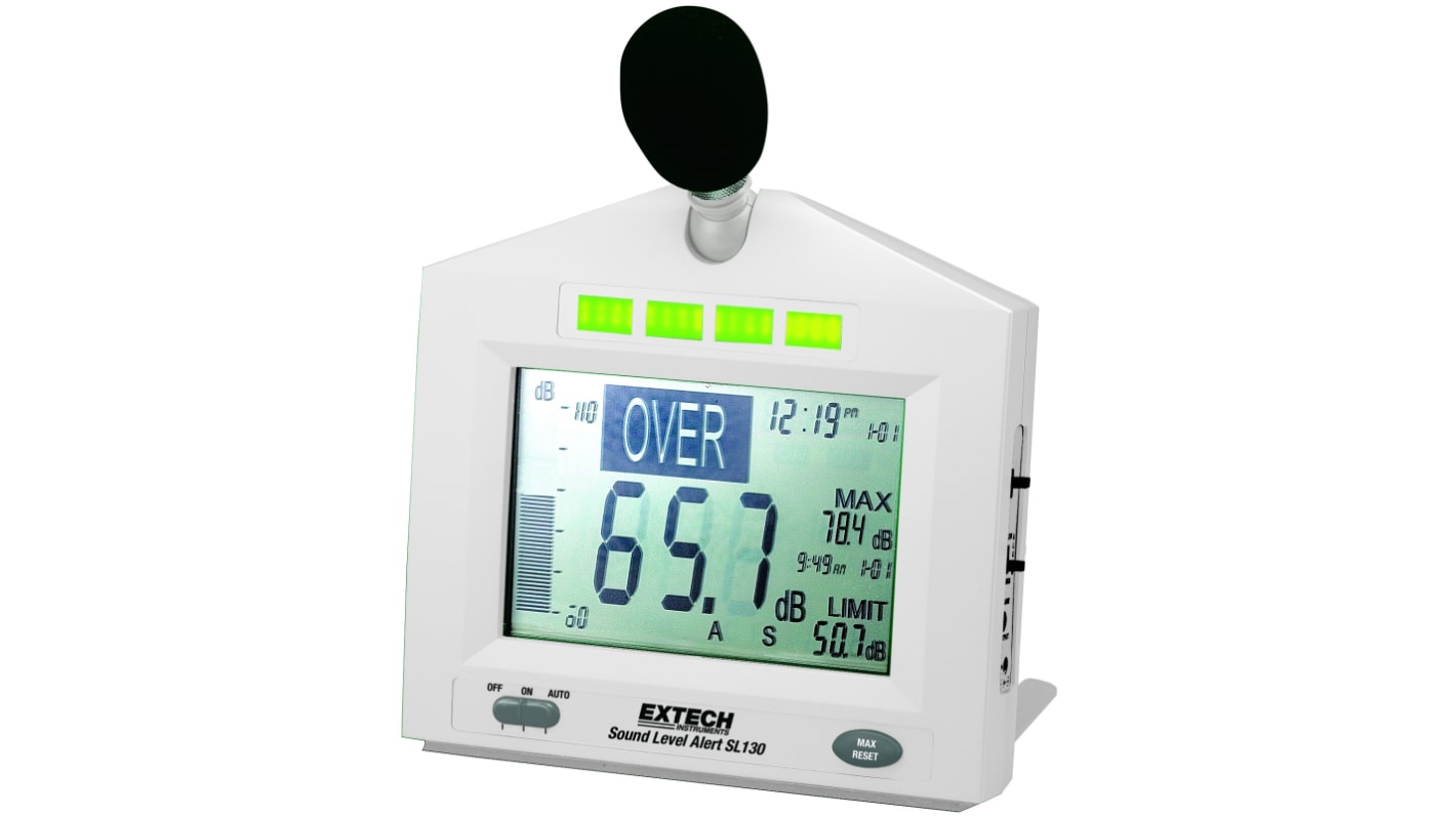 Extech SL130W Sound Level Meter, 30dB to 130dB, 8kHz max