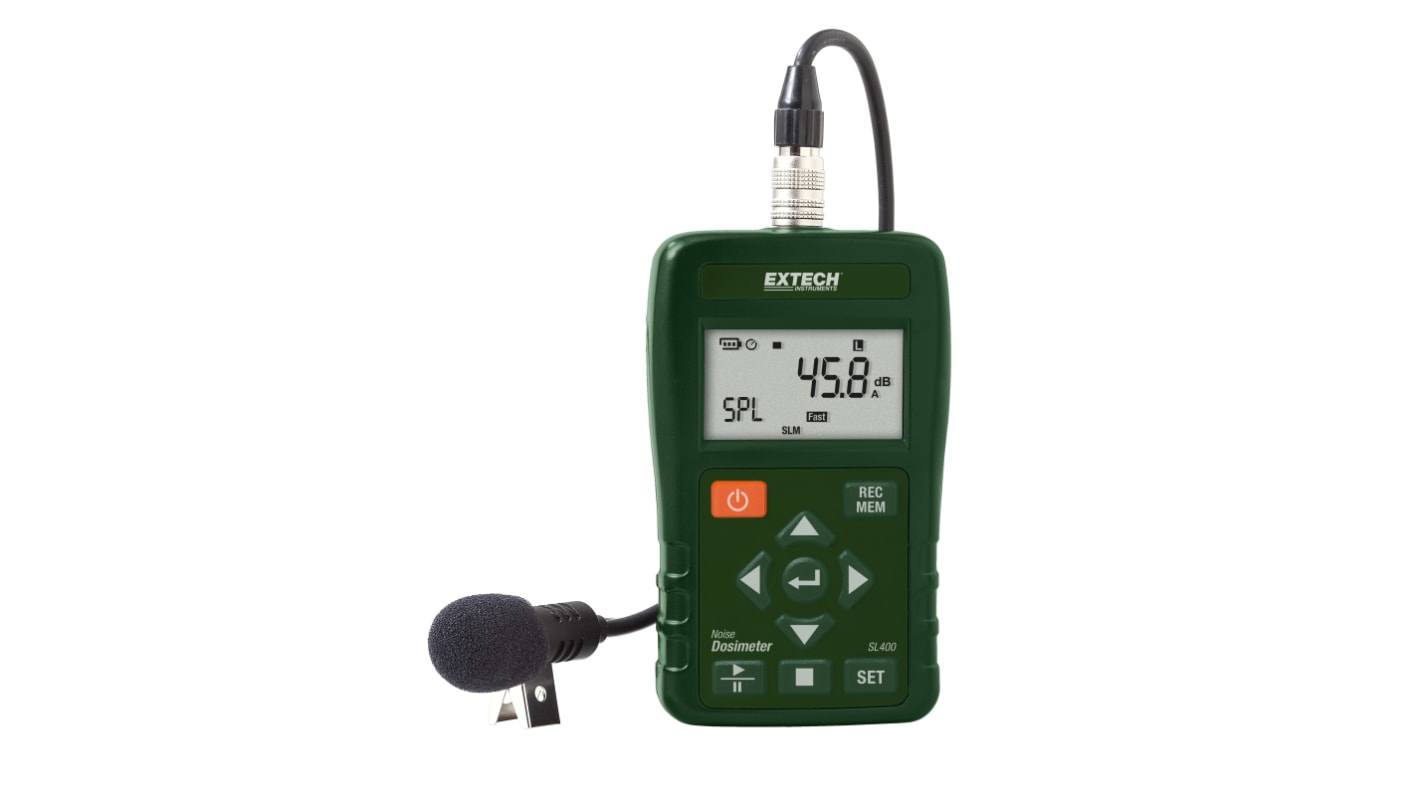 Extech SL400 Sound Level Meter, 30dB to 143dB, 8kHz max