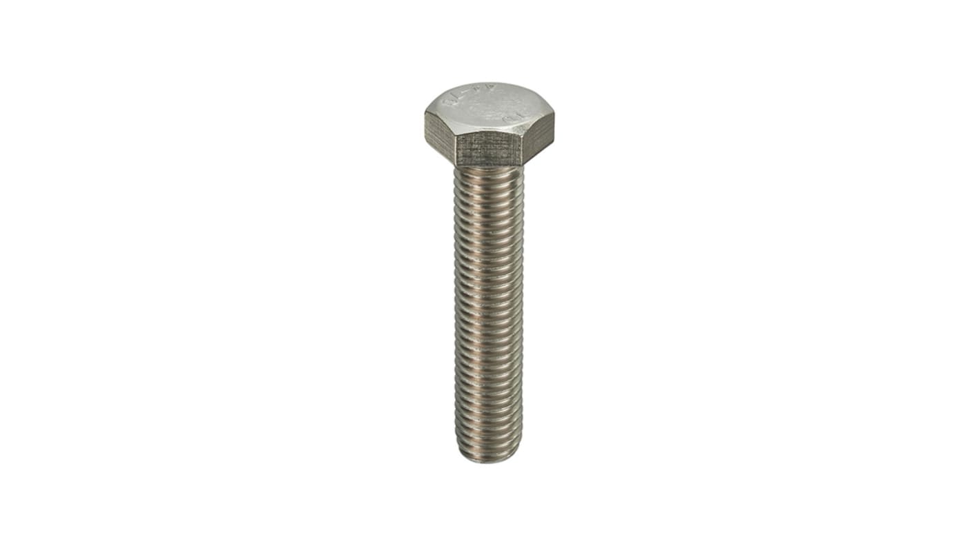 RS PRO A2/304 Stainless Steel, Hex Bolt, M16 x 90.0mm