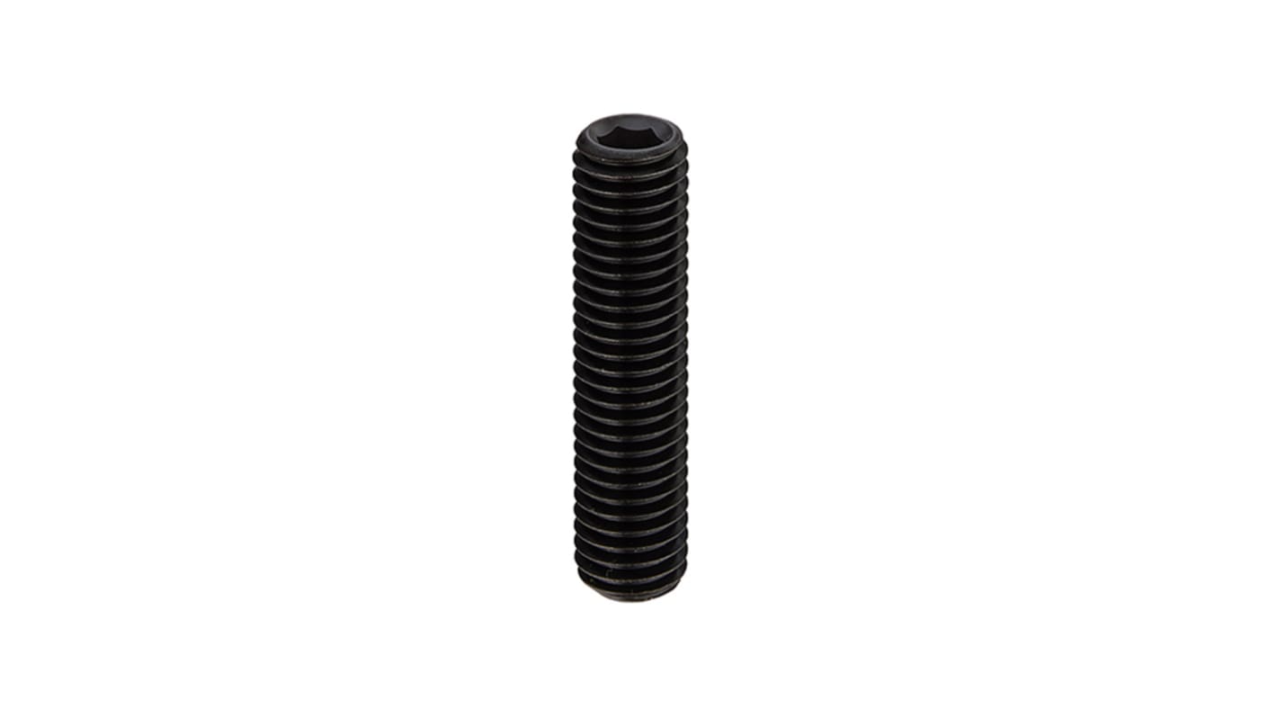 Black, Self-Colour Steel Hex Socket Set M2.5 x 4mm Grub Screw