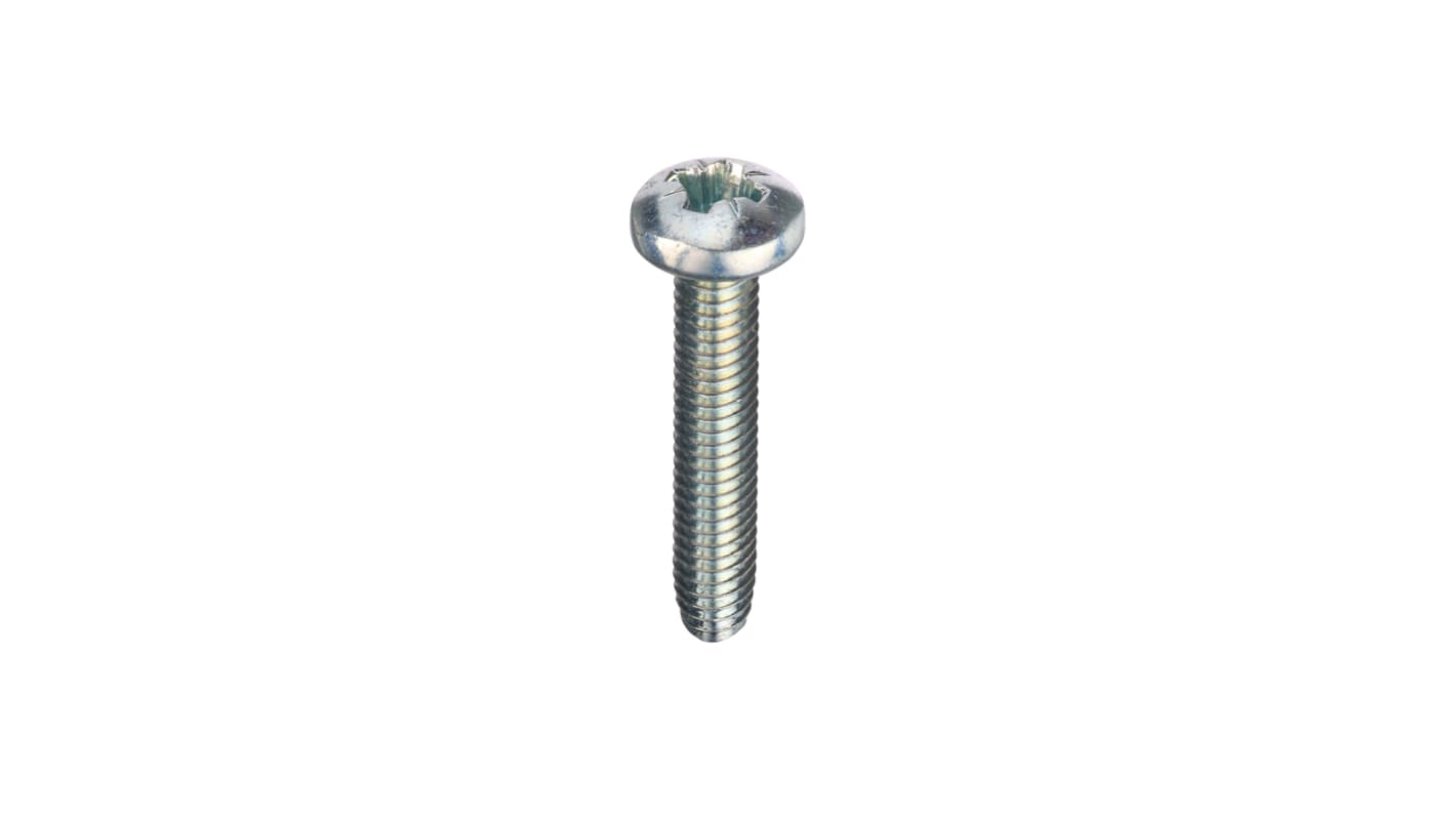 RS PRO Bright Zinc Plated Steel Self Drilling Screw M5 x 0.394in Long x 10mm Long
