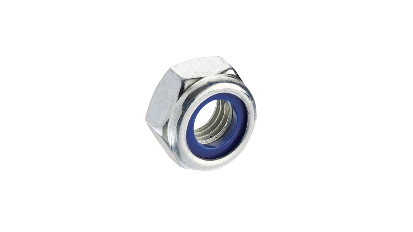 RS PRO, Bright Zinc Plated Steel Hex Nut, DIN 985, M18