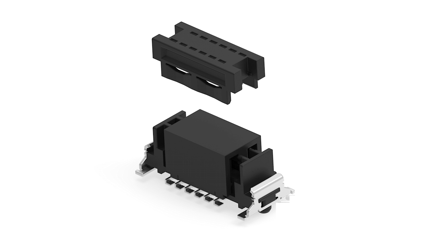 ERNI SMC Series Vertical Surface Mount PCB Header, 12 Contact(s), 1.27mm Pitch, 2 Row(s), Shrouded