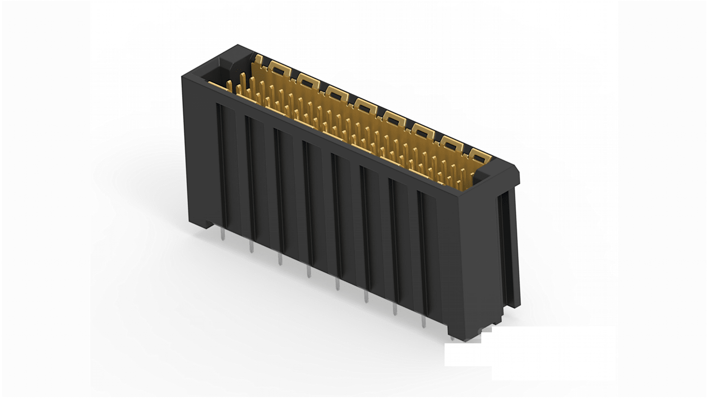 ERNI 50p双排排针 垂直板对板连接器, 1mm间距, 1A, 500 V, SMT安装, 354188系列