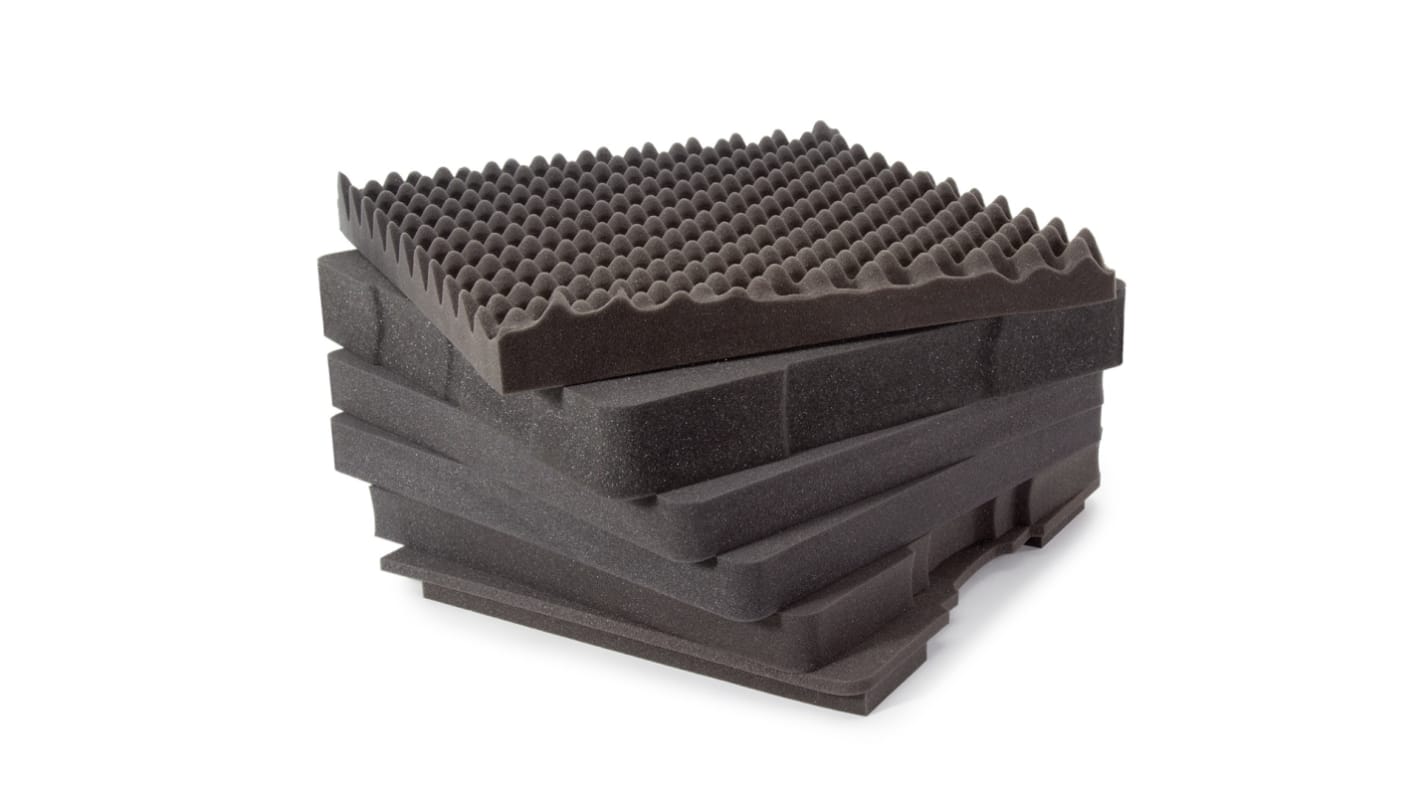 Nanuk 低密度海绵内衬, 暗灰色, 蛋箱/长方形, 22 x 22 x 12.625in, 用于纳努克 968, 纳努克 968