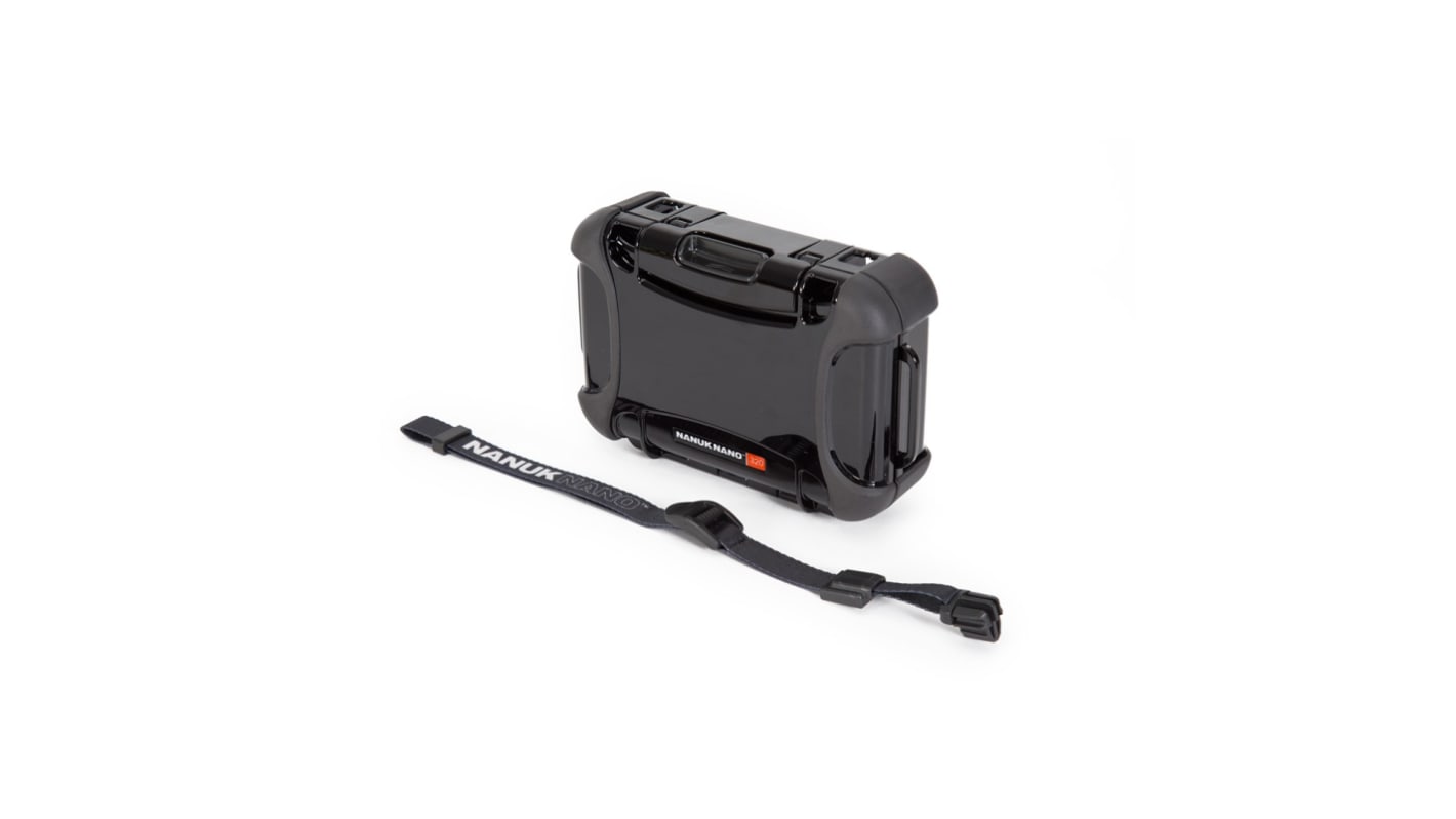 Nanuk PC/ABS外壳, 防水, IP65, 外部161 x 118 x 55mm, 内部151 x 85 x 39mm, 黑色, NANO 320系列