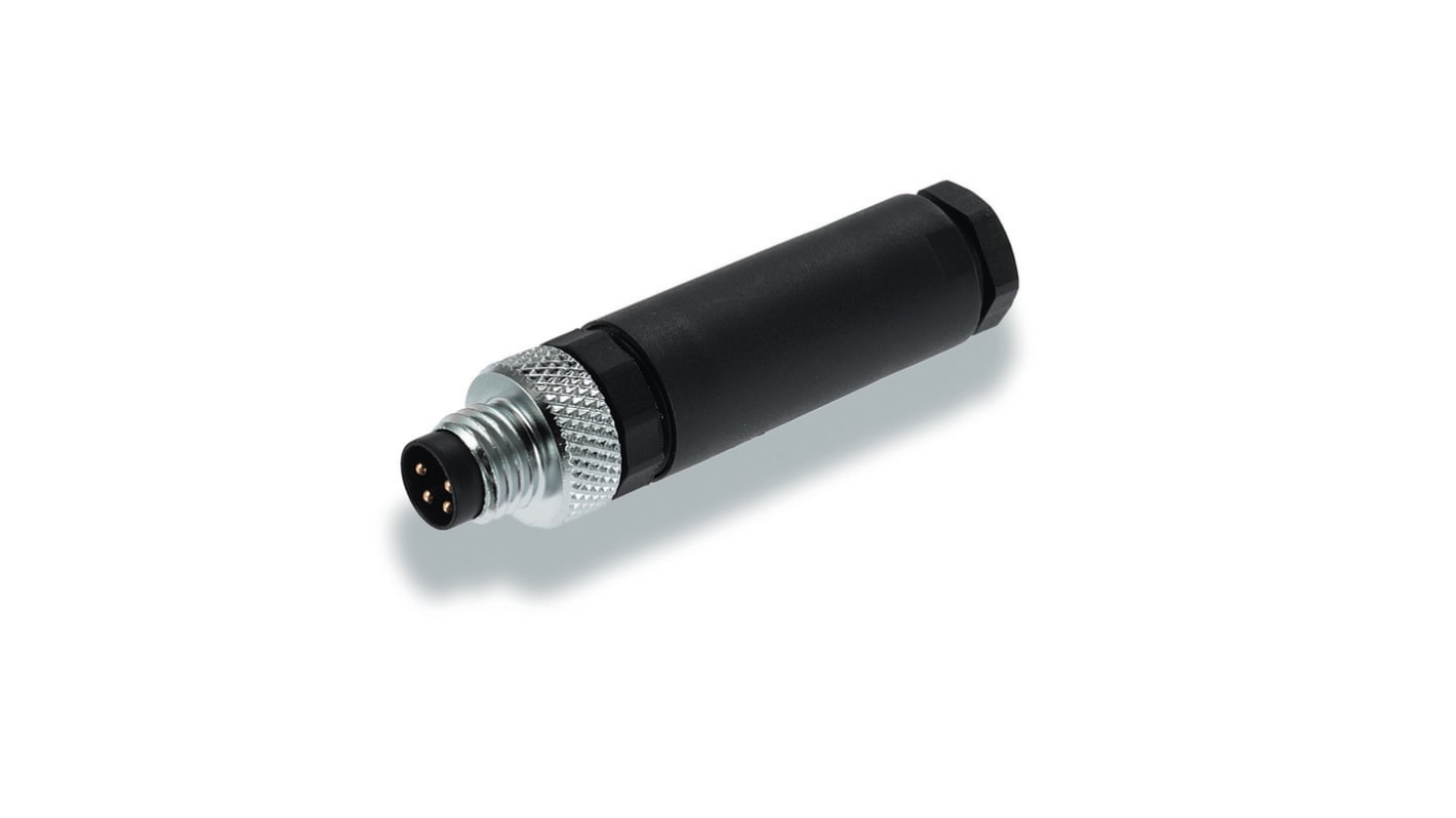 Weidmüller Connector, 4 Contacts, Screw Mount, M8 Connector, Plug, Male, IP67, SAIS Series