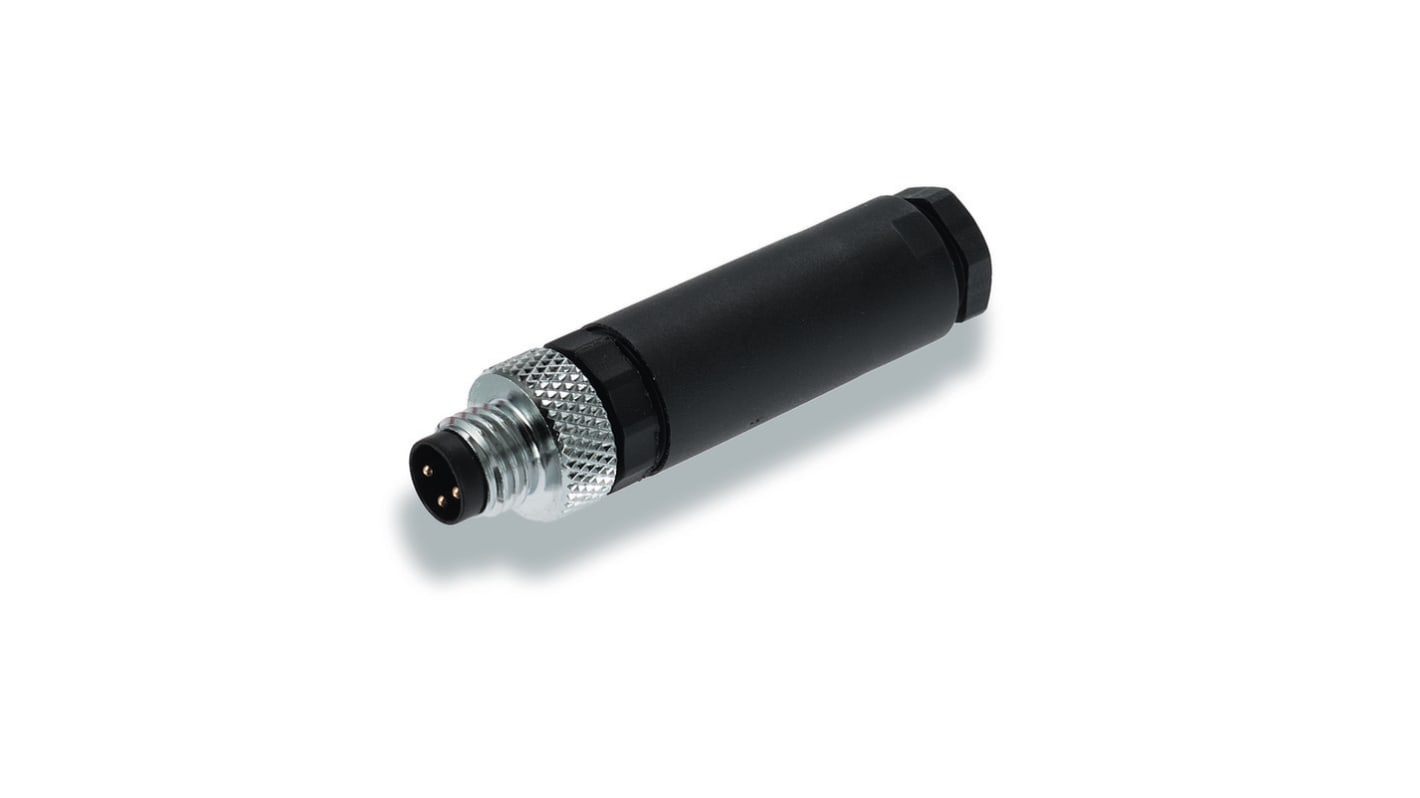 Weidmüller Connector, 3 Contacts, Screw Mount, M8 Connector, Plug and Socket, Male and Female Contacts, IP67, SAIS