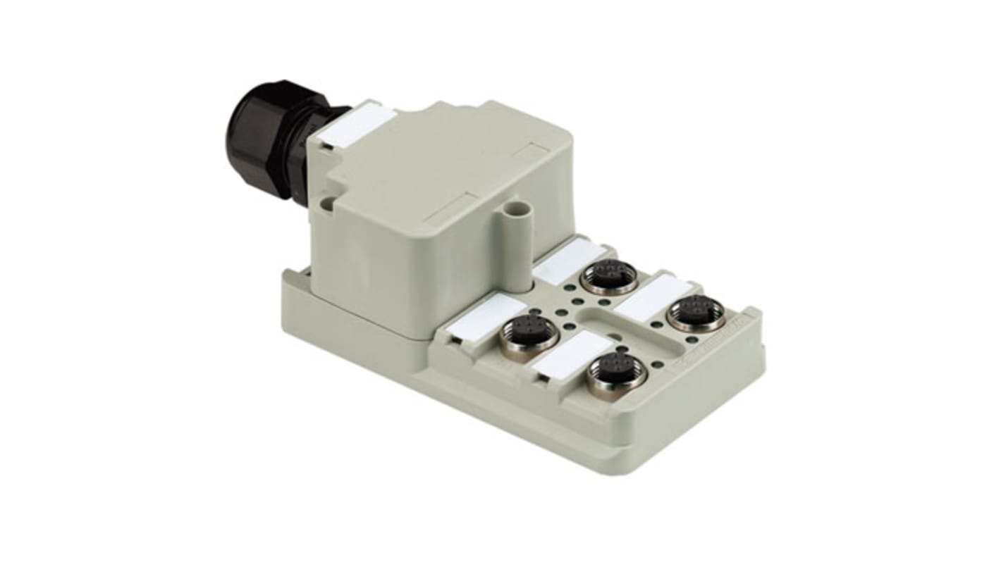Weidmüller M12执行器集线器, 5端口, 4线路, 30V 直流, SAI系列
