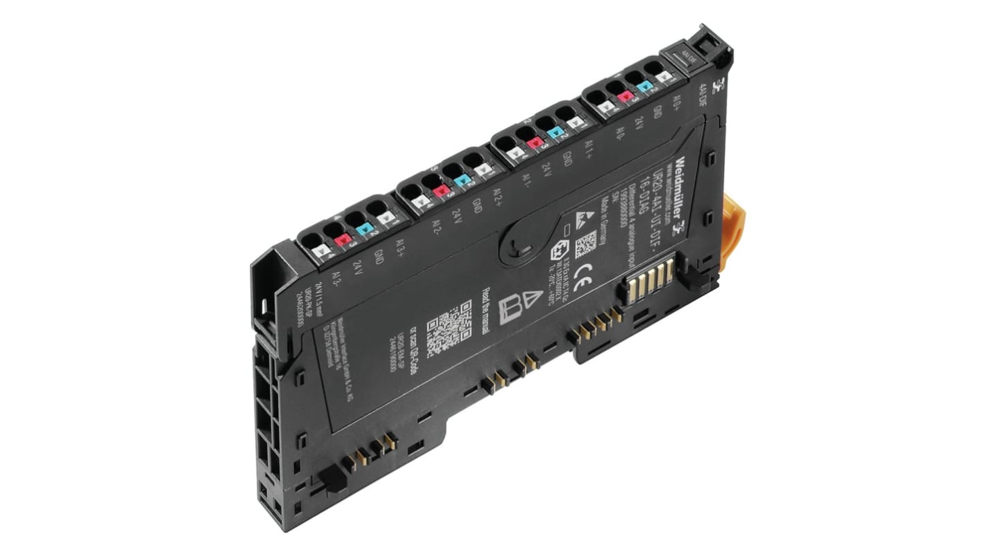 Weidmüller UR20 Series I/O module for Use with Remote I/O Module, Analogue, 24 V